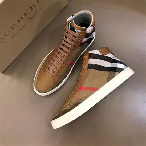 Men's Designer Burberry High Top Sneakers 